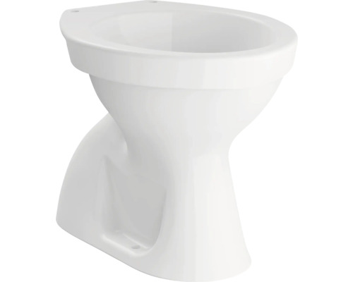 WC à poser cuvette à fond creux avec bride sortie verticale blanc brillant sans abattant WC