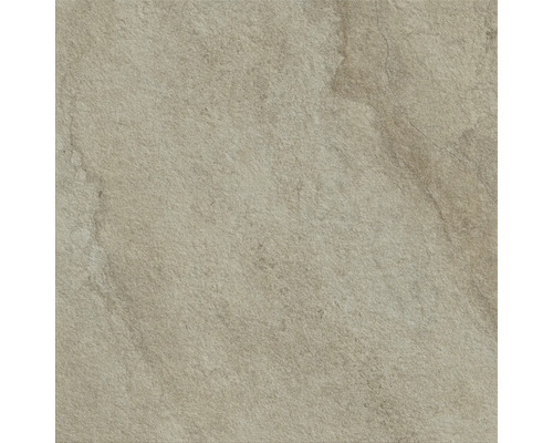 Dalle de terrasse en grès cérame fin FLAIRSTONE Canyon beige bord rectifié 90 x 90 x 2 cm Carreau de sol carré avec décor en pierre