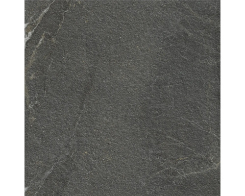 Dalle de terrasse en grès cérame fin FLAIRSTONE Canyon Black bord rectifié 90 x 90 x 2 cm Carrelage de sol foncé aspect pierre naturelle pour l'intérieur et l'extérieur