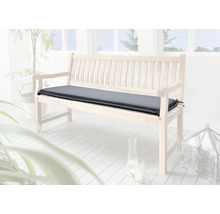 Gartenbank mit anthrazitfarbener Bankauflage