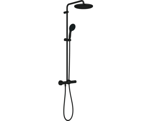 Colonne de douche avec thermostat Grohe Quickfix Vitalio Start 250 noir 266772431 Colonne de douche avec pomme de tête et douchette à main
