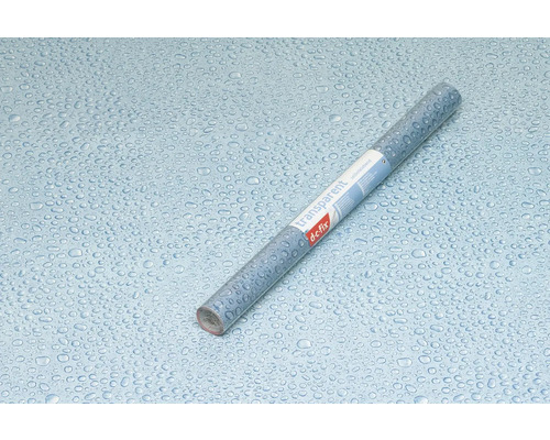 Rouleau de film adhésif transparent avec motif de gouttes d''eau