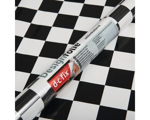 Rouleau de film décoratif auto-adhésif à motif de damier