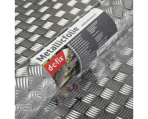 D-c-fix Metallicfolie mit Riffelblechmuster, selbstklebend.