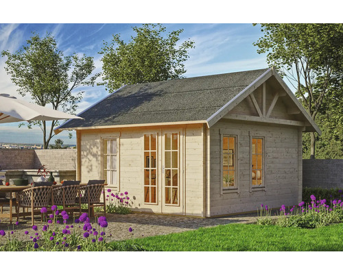 Blockbohlenhaus SKAN HOLZ Toronto 1 Dachschalung, dämmbar, mit Fußboden 500 x 500 cm natur Blockbohlenhaus SKAN HOLZ Toronto 1 Dachschalung, dämmbar, mit Fußboden 500 x 500 cm natur