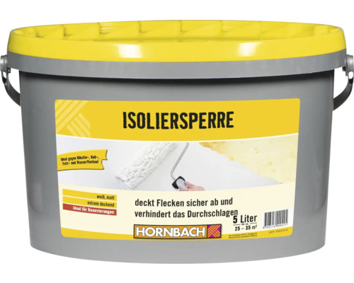 Peinture isolante HORNBACH sous-couche isolante anti-nicotine blanc 5 l