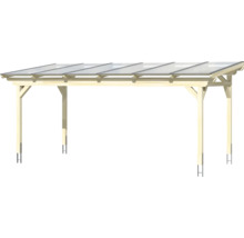 Holzcarport mit transparentem Dach