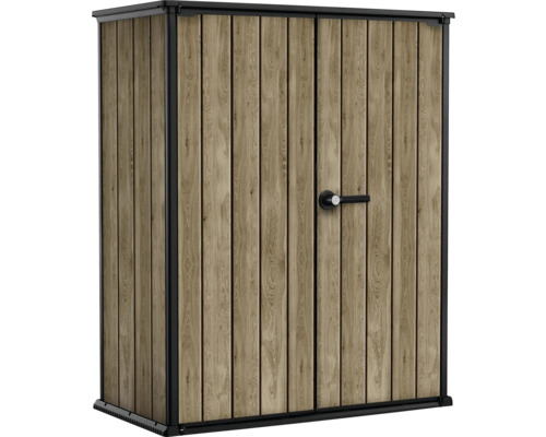 Armoire de jardin Keter Signature Ashwood Alto 1400 L aspect bois anthracite/brun