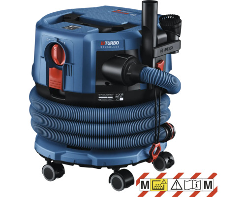 Aspirateur sur batterie classe M Bosch Professional GAS 18V-12 MC, sans batterie ni chargeur