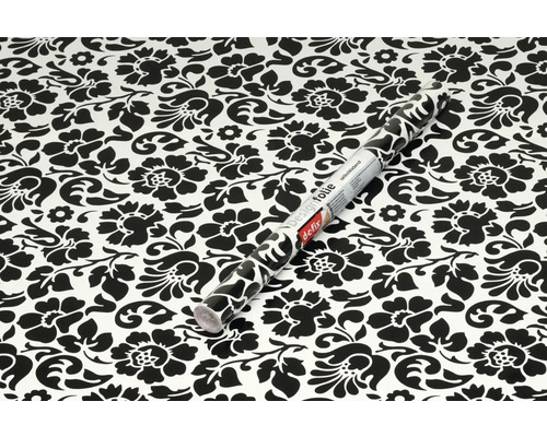 Rouleau de film design à motif floral en noir et blanc