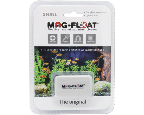 Nettoyeur de vitres Mag-Float aimant à algues Small aimant à algues pour aquarium flottant env. 6 x 5,5 x 3 cm épaisseur de verre jusqu'à 5 mm