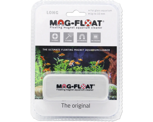 Nettoyeur de vitres Mag-Float aimant à algues Long et rail de guidage pour lame aimant à algues pour aquarium flottant env. 10 x 5,5 x 3,8 cm épaisseur de verre jusqu'à 10 mm