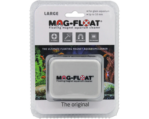 Nettoyeur de vitres Mag-Float aimant à algues Large et rail de guidage pour lame aimant à algues pour aquarium flottant env. 8,5 x 6,5 x 5,5 cm épaisseur de verre jusqu'à 16 mm