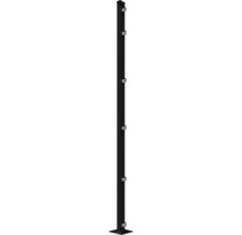 Poteau avec plaque de sol 60x40x1880 mm pour clôture 183 cm de hauteur RAL 7016 anthracite