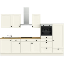 Bloc cuisine complète équipée NOBILIA Urban 330 cm façade blanche mate variante à droite monté 4004539012578