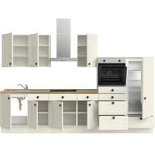 Bloc cuisine complète équipée NOBILIA Urban 330 cm façade blanche mate variante à droite monté 4004539012578