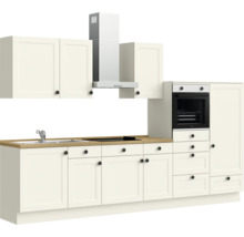 Bloc cuisine complète équipée NOBILIA Urban 330 cm façade blanche mate variante à droite monté 4004539012578