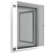 Moustiquaire fenêtre à cadre aluminium sans perçage blanc 130x150 cm-thumb-1