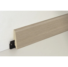 Plinthe en bois avec clip de fixation au mur