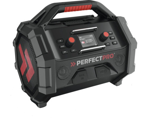 Radio de chantier PerfecPro ROCKTAGON DAB+ et FM, Bluetooth, entrée AUX et entrée USB, OCT-18V