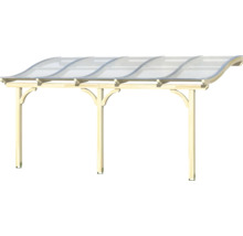 Holzcarport mit transparentem Dach