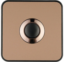 Plaque de sonnette carrée avec bouton de sonnette rond