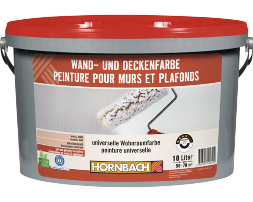 HORNBACH Wand- und Deckenfarbe konservierungsmittelfrei weiß 10 L