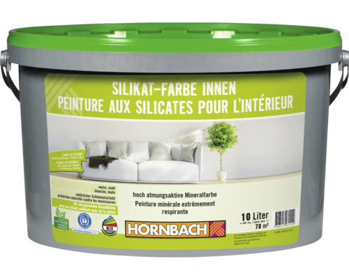 Peinture d''intérieur aux silicates en seau de 10 litres pour environ 70 mètres carrés de Hornbach