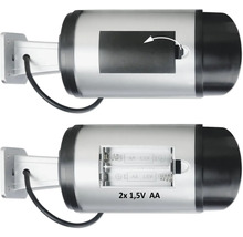 Batteriefach einer Aussenleuchte für zwei 1,5V AA Batterien geöffnet