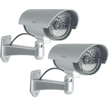 Zwei Dummy-Überwachungskameras für den Aussenbereich mit ELRO Logo