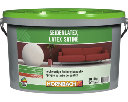 HORNBACH Latexfarbe Seidenlatex weiß 10 l HORNBACH Latexfarbe Seidenlatex weiß 10 l