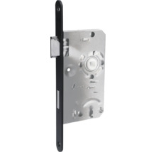 Serrure à encastrer pour porte intérieure gauche BB dimension de broche 55 mm distance 72 mm têtière noir