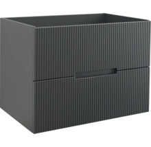 Jungborn Waschtischunterschrank SEDICI BxHxT 80 x 57 x 50 cm Frontfarbe schwarz matt 55735