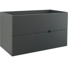 Jungborn Waschtischunterschrank SEDICI BxHxT 100 x 57 x 50 cm Frontfarbe schwarz matt 55739