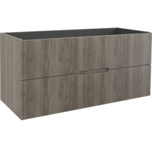 Waschtischunterschrank mit zwei Schubladen und Holzstruktur