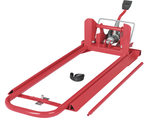 Élévateur hydraulique ARNOLD ClipLift pour tracteurs tondeuses jusqu'à 300 kg Berceau de moto avec pédale et sangle de serrage