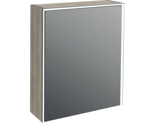 Armoire de toilette Jungborn QUATTRO SEDICI NOVE 60 x 20 x 70 cm noyer 1 porte led IP 44