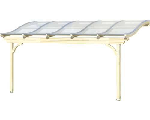 Carport en bois avec toit en polycarbonate
