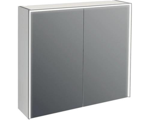 Armoire de toilette Jungborn QUATTRO SEDICI NOVE 80 x 20 x 70 cm gris 2 portes led IP 44