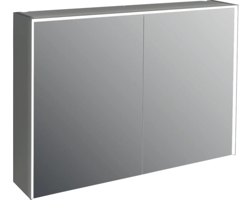 Armoire de toilette Jungborn QUATTRO SEDICI NOVE 100 x 20 x 70 cm noir mat 2 portes led IP 44