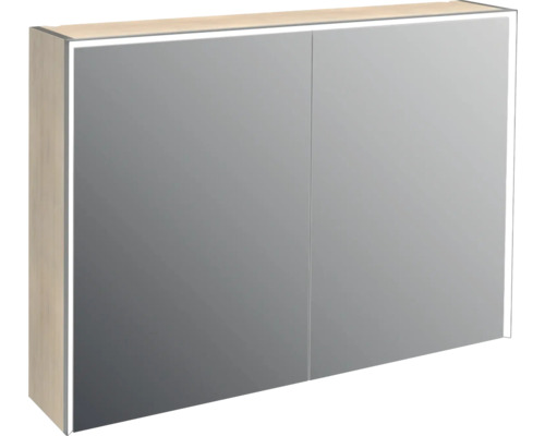 Armoire de toilette Jungborn QUATTRO SEDICI NOVE 100 x 20 x 70 cm tabacco 2 portes led IP 44