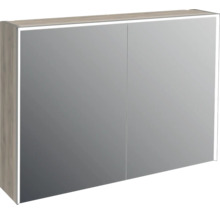 Jungborn Spiegelschrank QUATTRO SEDICI NOVE 100 x 20 x 70 cm nussbaum 2-türig LED IP 44