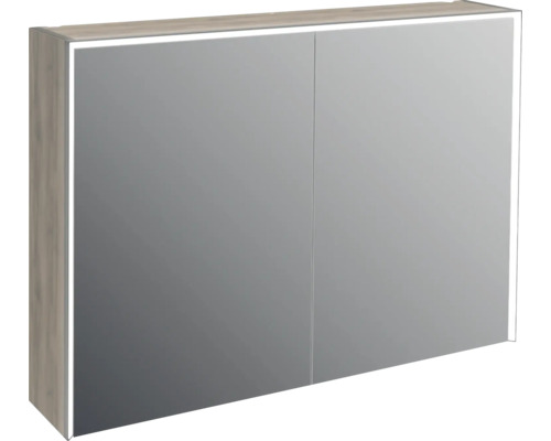 Armoire de toilette Jungborn QUATTRO SEDICI NOVE 100 x 20 x 70 cm noyer 2 portes led IP 44