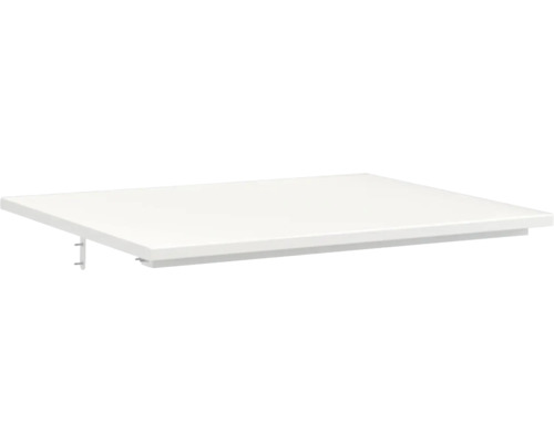 Jungborn Waschtischplatte QUATTRO/NOVE 61 x 46 cm weiß ohne Ausschnitt Regalboden mit Halterung