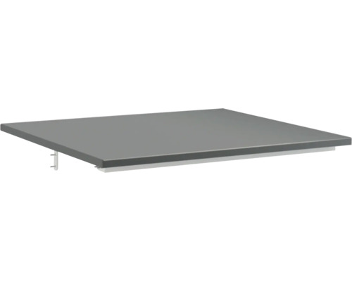 Plan de toilette Jungborn SEDICI 61 x 50 cm noir mat sans découpe Plateau de table gris avec dispositif de montage