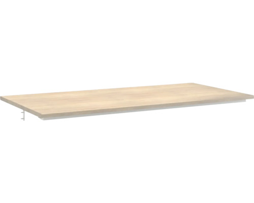 Plan de toilette Jungborn QUATTRO/NOVE 101 x 46 cm tabac chêne sans découpe Étagère en bois avec support d''étagère