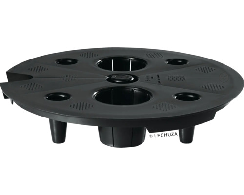 Fond de séparation Lechuza pour Classico Color 18 plastique noir Insert de pot à herbes aromatiques Lechuza avec trous pour herbes aromatiques