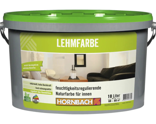 Peinture à base d'argile HORNBACH sans conservateurs blanc 10 l