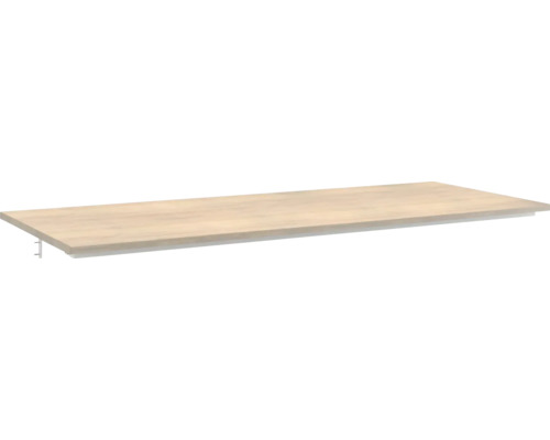 Plan de toilette Jungborn QUATTRO/NOVE 121 x 46 cm tabac chêne sans découpe Tablette en bois