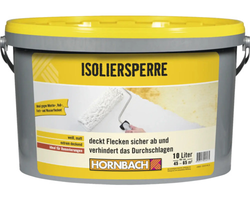 Peinture isolante HORNBACH sous-couche isolante anti-nicotine blanc 10 l-0